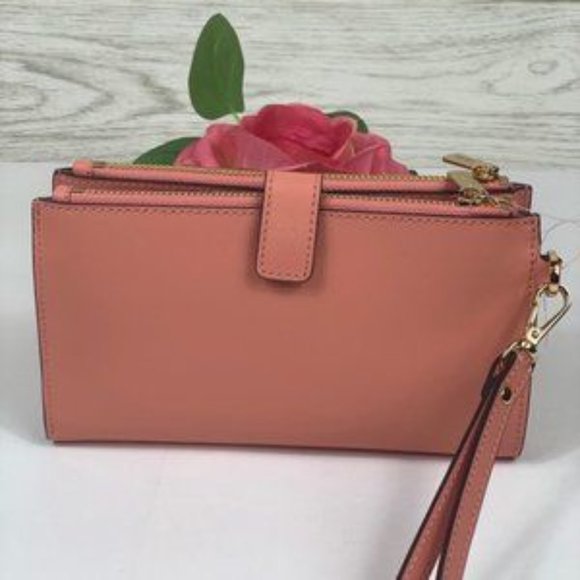 ❤️Michael Kors DoubleZip Wallet Wristlet Peach - Picture 3 of 7